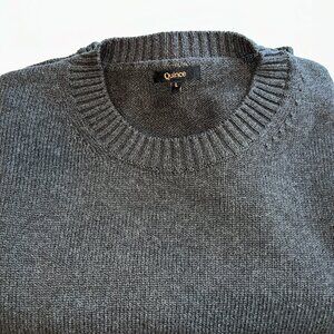 Quince Organic Cotton Crew Neck Sweater, Ladies Large, Grey